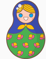 俄罗斯娃娃设计矢量图