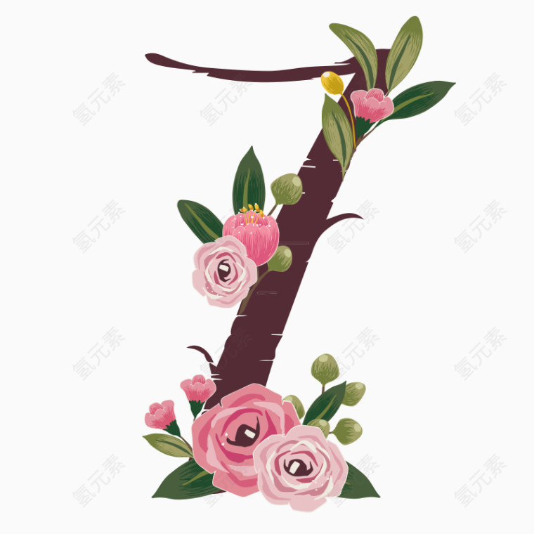 花朵数字7 