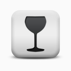 不光滑的白色的广场图标食物饮料喝玻璃Food-beverage-icons