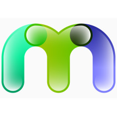 彩色果冻拼接字母m