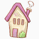 回家建筑主页房子韩国手绘风格可爱图标