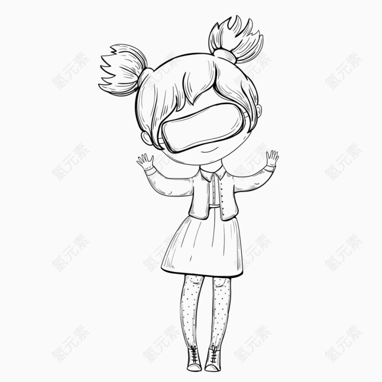 带着3D眼镜的小女孩