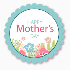 绿色母亲节标签