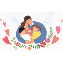 一家人相亲相爱