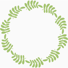 框花边花环精美手绘绿植