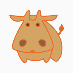 平面的小牛素材