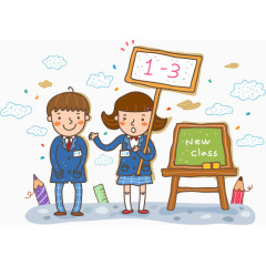 卡通小小新生