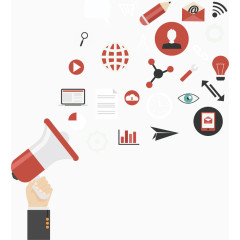 矢量手绘喇叭图标