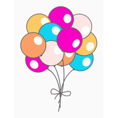 上升的多个颜色的汽球