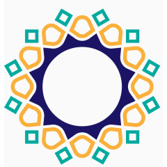 漂亮的蓝色几何形图案