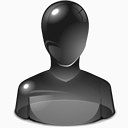 离线黑色用户帐户简介人人类暗玻璃