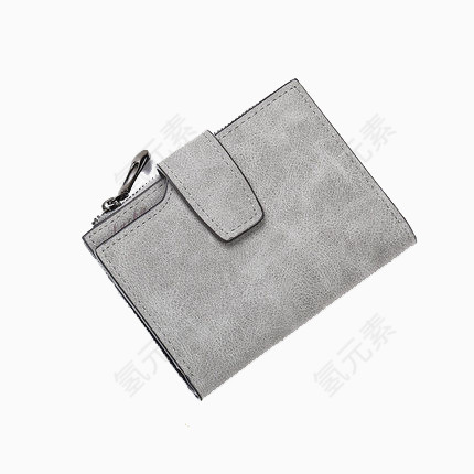 产品实物灰色钱包