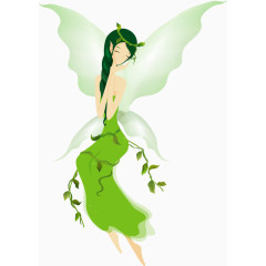 蝴蝶少女精灵春天