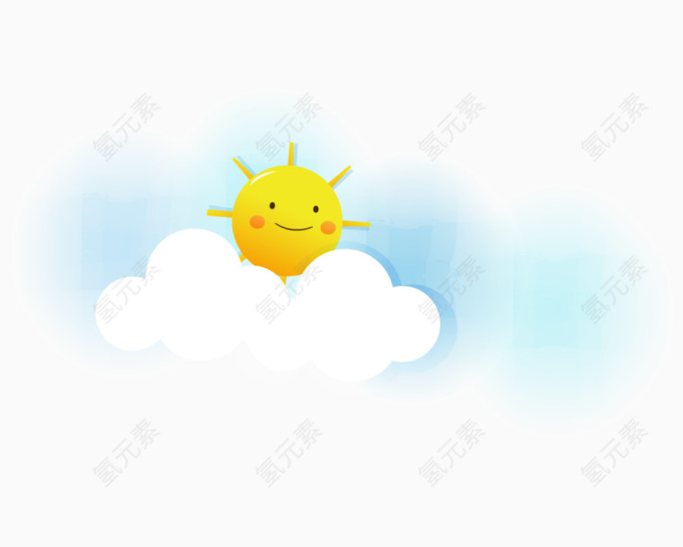 云朵太阳素材