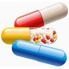 彩色药丸胶囊