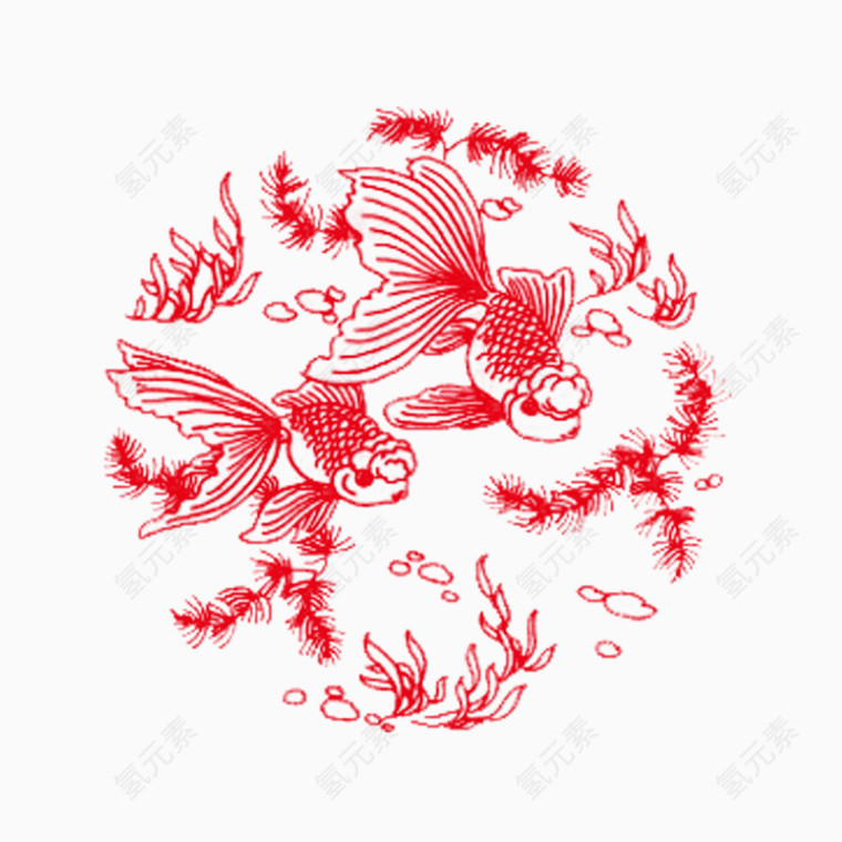 鲤鱼剪纸