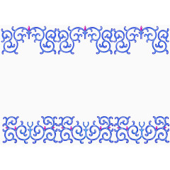 蓝色青花瓷图案