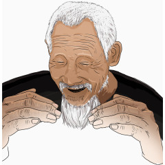 老爷爷卡通人物卡通手绘装饰元素