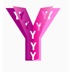 折叠镂空字母Y