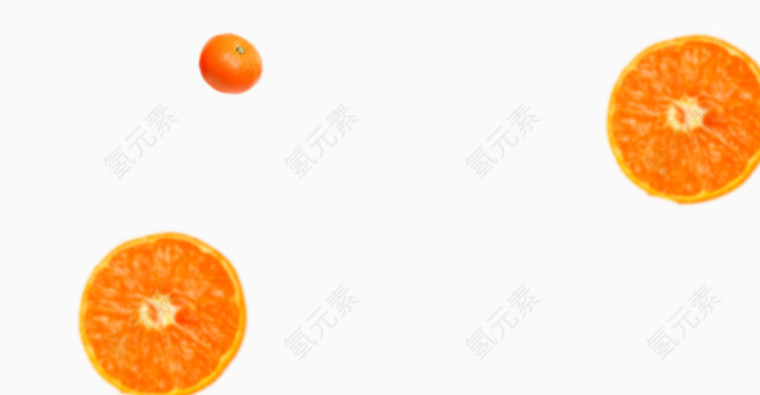 手绘小橙子漂浮