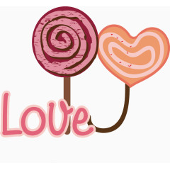 儿童风格爱心棒棒糖