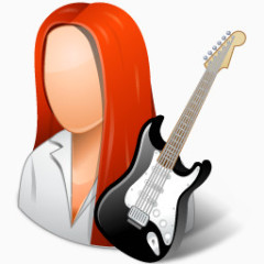 职业吉他手女光图标