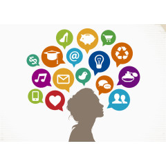 创意女子思维插画