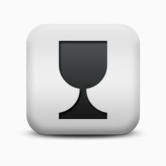 磨砂白广场图标食品饮料喝玻璃SC食品饮料图标