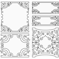 欧式不规则边框装饰元素