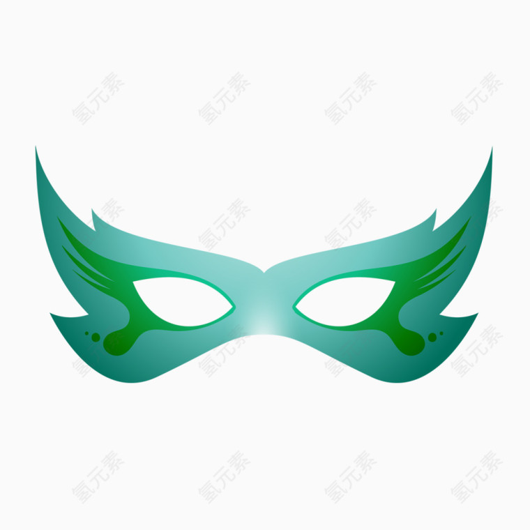 绿色舞会面具