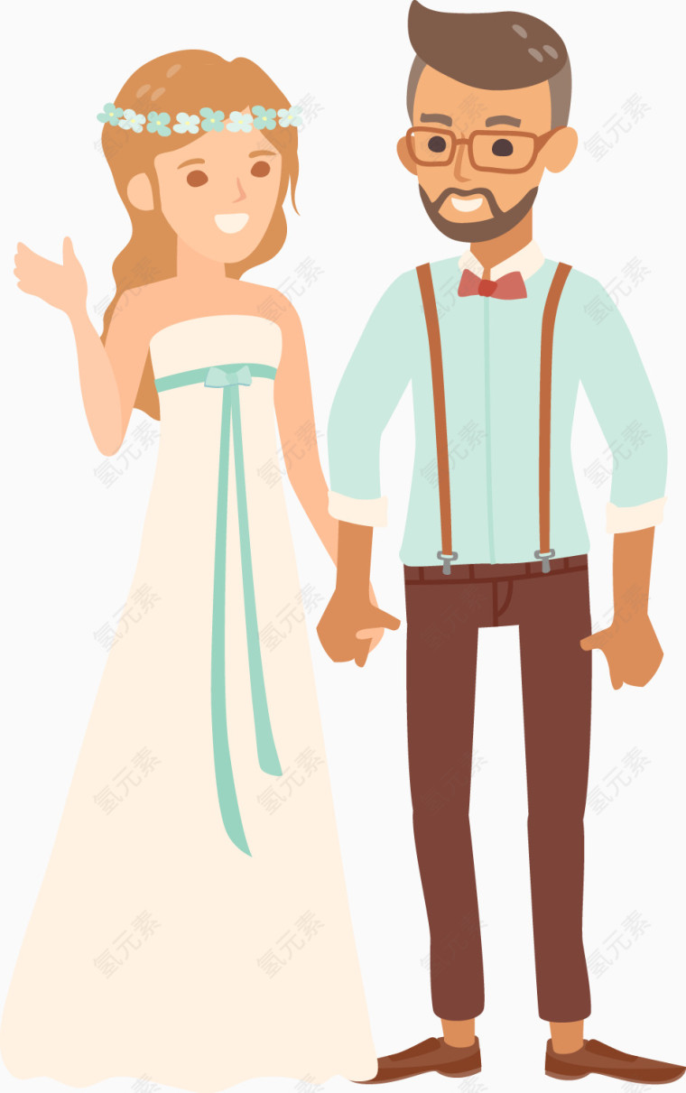 结婚的卡通人物