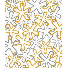 蓝色黄色线条花朵免扣图案