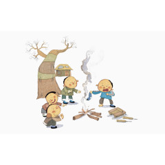 中国卡通乡村生活