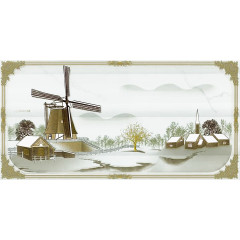 一幅雪后风景图