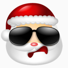 圣诞老人装酷表情图标