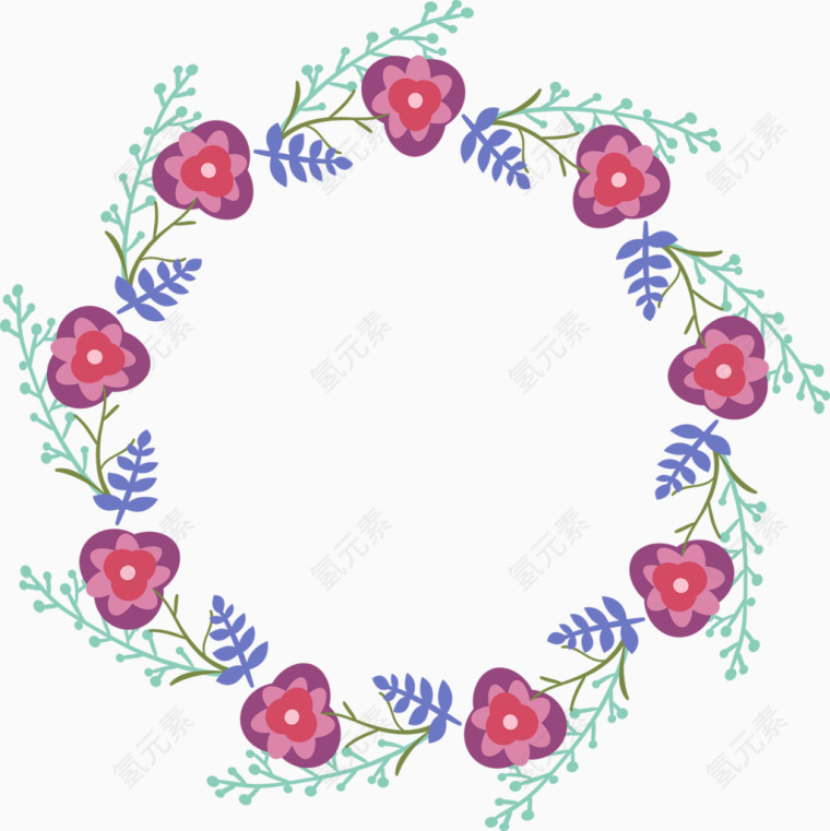 手绘花卉边框