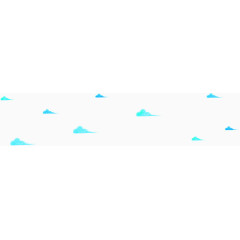 蓝色简约云朵漂浮素材