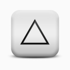 不光滑的白色的广场图标箭头三角形清晰的了Arrows-icons