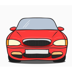 卡通红色汽车 