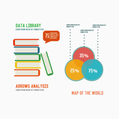 矢量书和数据分析图