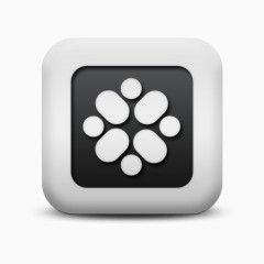 磨砂白广场图标社会媒体标志芷琦标志广场社会媒体标识图标