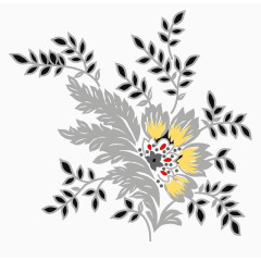 黑色叶子灰色叶子素材