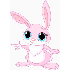 粉红色的兔子