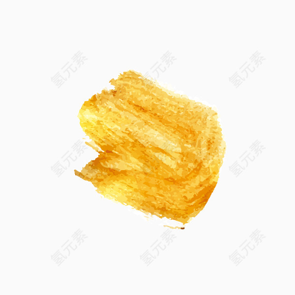  金黄色不规则笔刷
