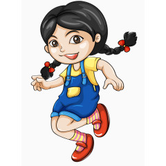 卡通手绘女孩 
