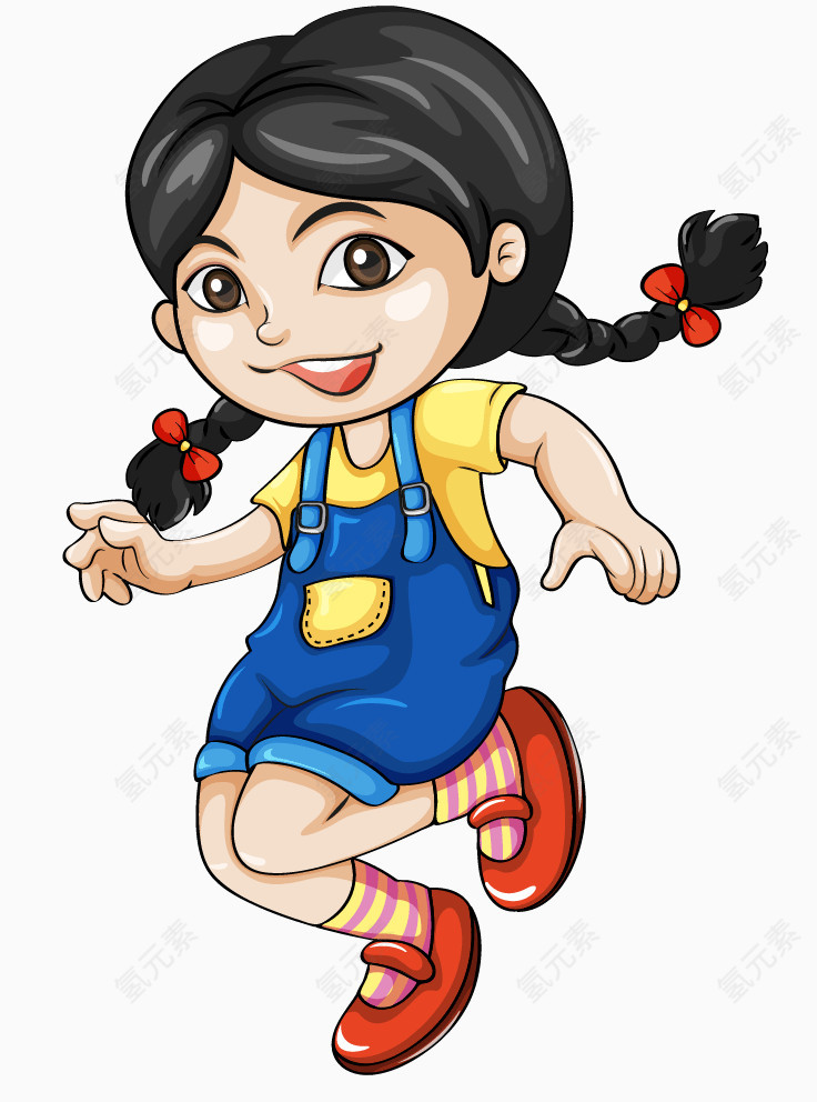 卡通手绘女孩 