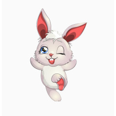 卡通手绘可爱的兔子
