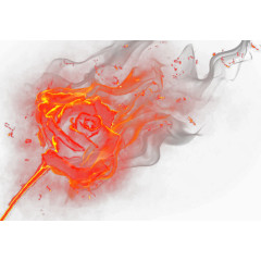 火焰玫瑰花素材