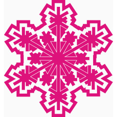 冬季圆形雪花冰图案