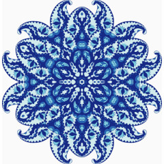 装饰蓝色青花瓷纹样